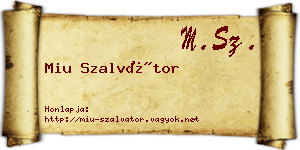 Miu Szalvátor névjegykártya
